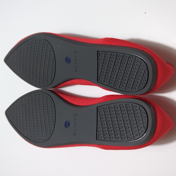 ROTHY'S THE POINT FLAME RED FLAT SHOES - Picture 13 of 16